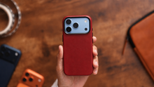 Load image into Gallery viewer, Limited Edition Heritage Red MagSafe Leather Case