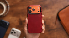 Load image into Gallery viewer, Limited Edition Heritage Red MagSafe Leather Case
